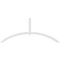 Ekena Millwork Archdale Architectural Grade PVC Gable Bracket, 108"W x 45"H x 2"D x 4"F, 10/12 Pitch GBP108X45X0204ARC00 - alternate 3